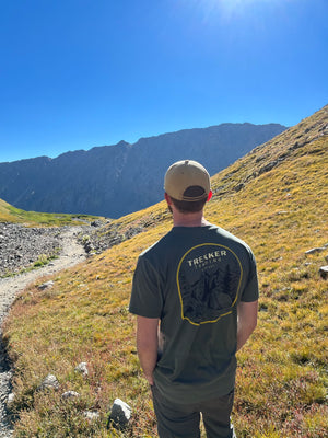 outdoor graphic tee on grays and torreys peak trail